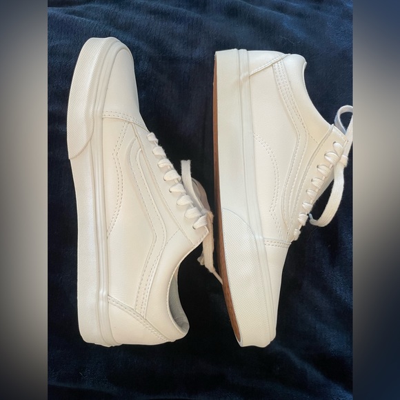 Vans Old Skool Classic Tumble - White Leather - Picture 4 of 5